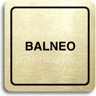 ACCEPT Piktogram balneo - zlatá tabulka - černý tisk