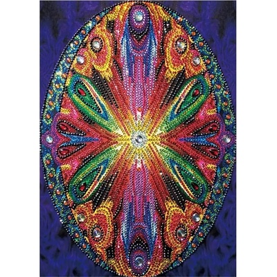 Norimpex - Puzzle Diamant painting: Mandala oval 7D 30x30 cm - 1 - 39 piese