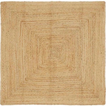 vidaXL Килим за площ Бежово 120 x 120 cm юта (42010394)