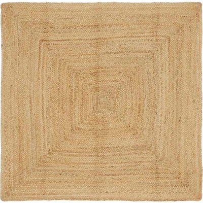 vidaXL Килим за площ Бежово 120 x 120 cm юта (42010394)