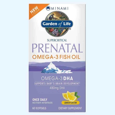 Garden of Life Minami Nutrition Omega-3 prenatálne citrón 60 kapsúl
