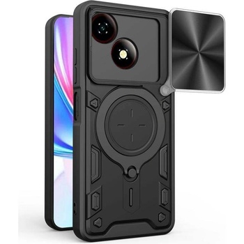 ZTE Удароустойчив магнитен калъф за ZTE Blade A35e 5G- Слайд капак за камерата, 360° Стойка, вкл. Протектор, 6 цвята
