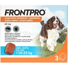 Frontpro 68 mg žuvacie tablety pre psy 10 - 25 kg 1 x 3 ks