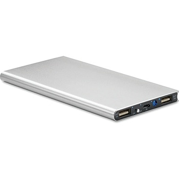 midocean Външна преносима батерия, 8000MAh, сребриста (09167-А-СРЕБРИСТ)