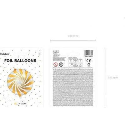 Fóliový balón Candy zlatý 35 cm