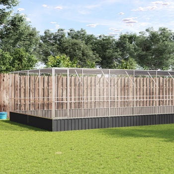 Image 1 of vidaXL Волиера с удължение сребриста 832x414x212 см стомана (3214281)