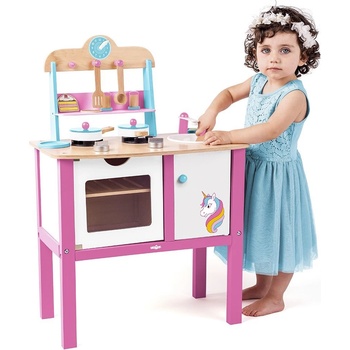 Woodyland Дървена кухня Woody с аксесоари - Еднорог (90255)