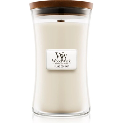 WoodWick Island Coconut ароматна свещ с дървен фитил 609.5 гр