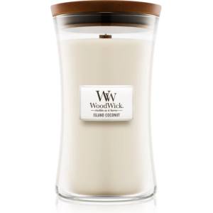 WoodWick Island Coconut ароматна свещ с дървен фитил 609.5 гр