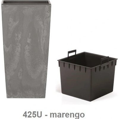 Prosperplast květináč URBI SQUARE Beton Effect Marengo 40 cm