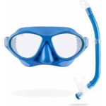 CRESSI Cressi Moon Swimming Goggles Children 7 to 15 Years - Diving Goggles - Shatterproof Lenses, Secure Fit & Adjustable Buckles - Diving Goggles Children - Diving Masks - Light Blue/Lime - Combo Set - DM2