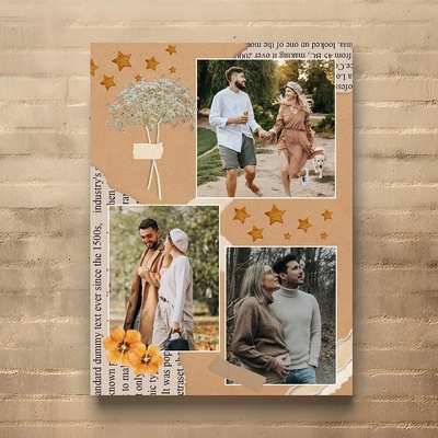 Art Gift Decor Картина от канава със снимки - Цветен спомен