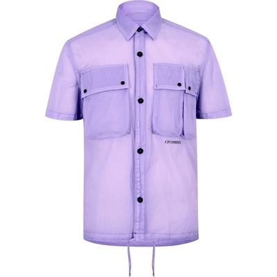 CP Company Риза с къс ръкав CP Company Drawstring Short Sleeve Shirt - Cosmic Sky 750