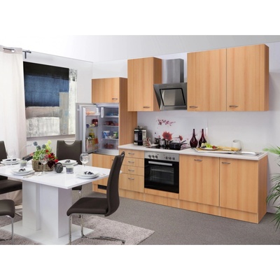Flex Well Kuchyňa Nano 280 cm/typ 2 chlad./rúra/varná doska/digestor/umývačka