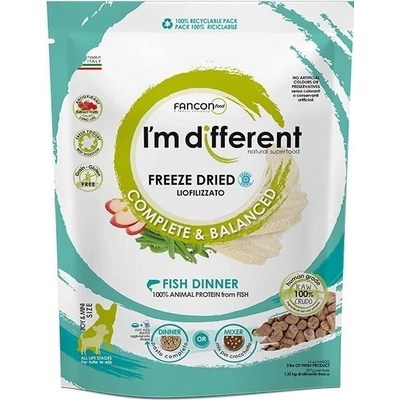 I´M DIFFERENT Fish DINNER mrazom sušené raw krmivo ryba 156g