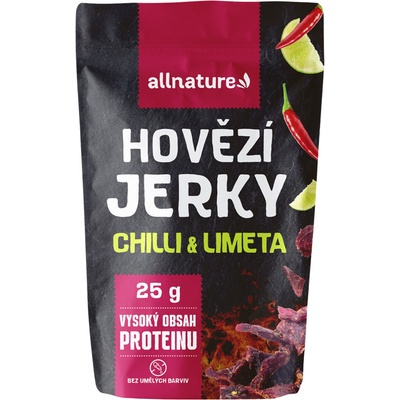 Allnature Beef Jerky Chilli a limetka 25 g