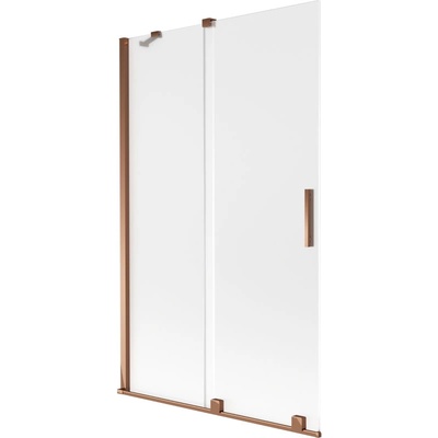 Mexen Velar двукрилен плъзгащ се параван за вана 110 x 150 cm, матирано стъкло, розово злато - 896-110-000-31-60 (896-110-000-31-60)