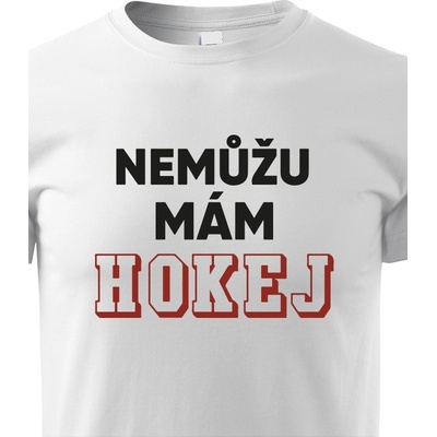 dětské tričko Nemůžu mám hokej 2 bílá