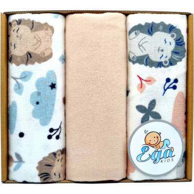 Ega Kids Flanelové béžové 3 ks