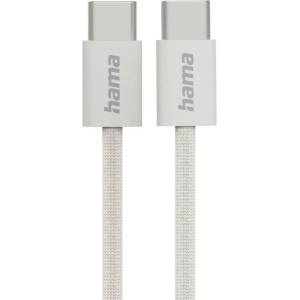 Hama USB кабел Hama Fabric, USB-C - USB-C, 1 m, сив (HAMA-201728)