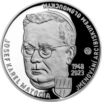 Česká mincovna Strieborná minca 200 Kč Josef Karel Matocha jmenován arcibiskupem olomouckým Proof 2023 13 g