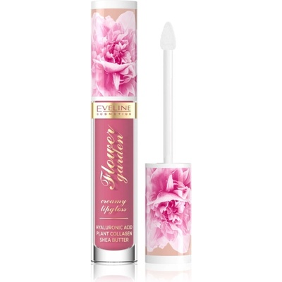 Eveline Cosmetics Flower Garden кремообразен гланц за устни с хиалуронова киселина цвят 03 Magnolia Charm 4, 5ml