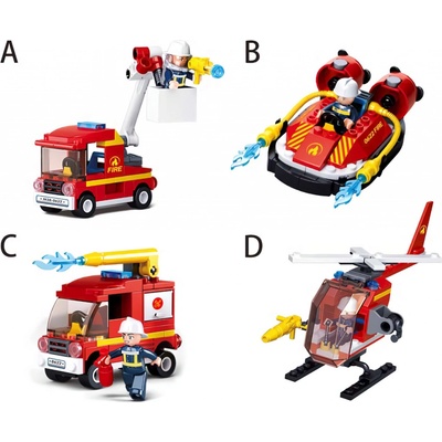 Sluban B0622 Hasiči Display 4druhy/8 ks