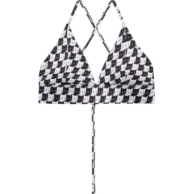 DEDICATED Дамско бикини горнище DEDICATED Women's Bikini Top Alva Bikini top - Pepita Cats Black (150-1790-2112)