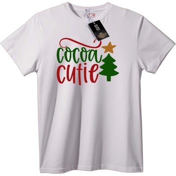 NOONEBRAND Тениска Какаов сладкиш за Коледа - 2XL, White