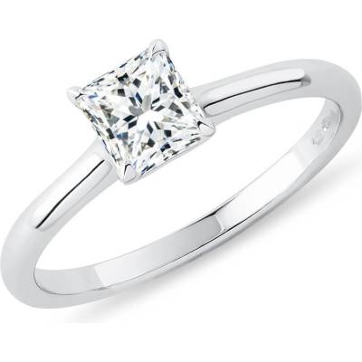Klenota Prsteň s LG diamantom princess v bielom zlate R0877752