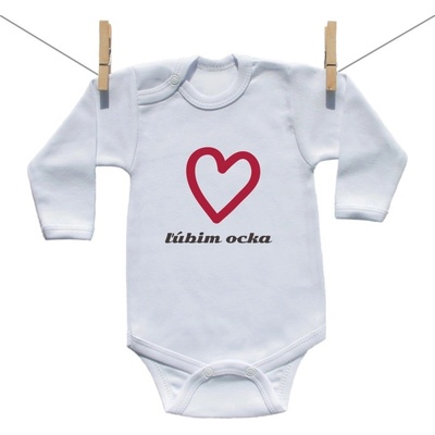 Boodyy Body s dlhým rukávom ružové Ľúbim ocka