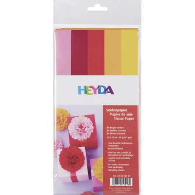 HEYDA Sada hedvábných papírů 50 x 70 cm žlutočervený mix