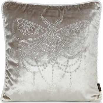 Takoy ROYAL 8 zo zamatu zdobená vzorom motýľa z kryštálikov-HF-463195 45 x 45 cm