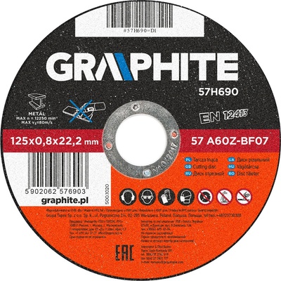 Graphite Rezací kotúč 125 x 0.8 22.2 mm 57H690
