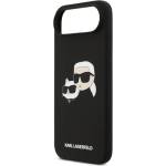 CG Mobile iPhone Air KARL LAGERFELD ТЕЧЕН СИЛИКОНОВ ПРОТЕКТОР ЗА ТЕЛЕФОНИ, ДВОЙНИ ГЛАВИ MAGSAFE Силиконов удароустойчив протектор за телефон, MagSafe, ЧЕРЕН KLHMP17MSKCHPPLK (KLHMP17MSKCHPPLK)