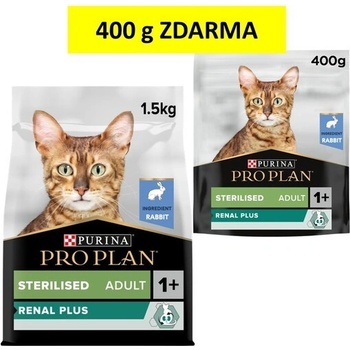 Pro Plan Cat Sterilised Renal Plus granule pro kastrované kočky s králíkem 1,5 kg