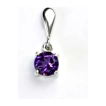 Čištín Zlatý přívěsek,s přírodním tmavým ametystem P 1250/22