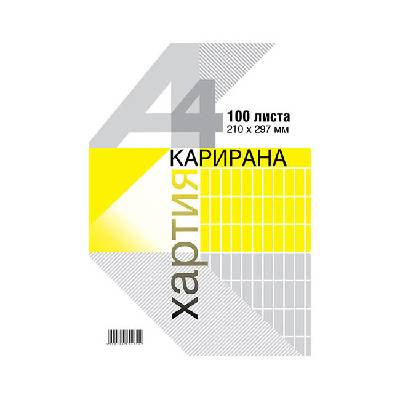 Карирана хартия Вега 33 a4 100 л. , вестник (1116001-КХ100)