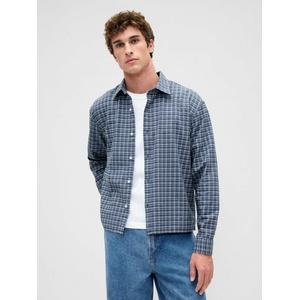 GAP Риза Relaxed Straight Oxford GAP GAP | Sin | МЪЖЕ | XXL