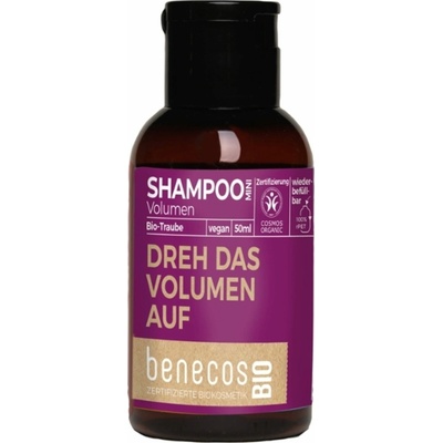 šampón na objem benecosBIO "Dreh das Volumen auf" 50 ml
