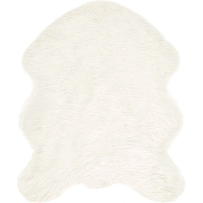 vidaXL Изкуствен овчи килим Tafalla Бяло 50 x 80 cm Полиестер (42021474)