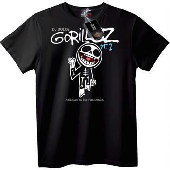 NOONEBRAND Тениска Gorillaz PT. 2 скелет - 3XL, Black