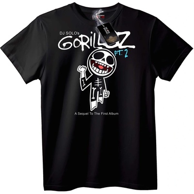 NOONEBRAND Тениска Gorillaz PT. 2 скелет - 3XL, Black