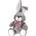 HEUNEC Плюшена играчка Heunec - Зайче с карирана панделка, кафяво, 30 cm (830172-1)