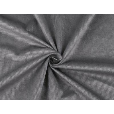 Velvet/samet strukturovaný jednobarevný Barva: 15 šedá