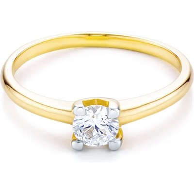 SAVICKI Годежен пръстен savicki: двуцветно злато, кубичен цирконий