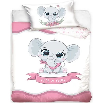 Sonne Бебешки спален комплект от 2 части Sonne - Little Elephant Pink (BABY226006 - BABY)