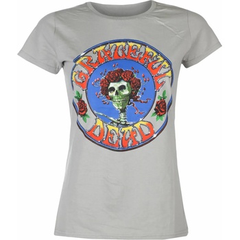 ROCK OFF дамска тениска Grateful Dead - Bertha Circle Vintage Wash СИВ - ROCK OFF - GRATETS08LG