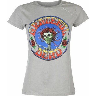 ROCK OFF дамска тениска Grateful Dead - Bertha Circle Vintage Wash СИВ - ROCK OFF - GRATETS08LG
