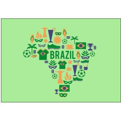 Plakát typ A4-A0 Mapa Brazílie